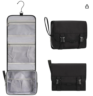 Kleine hangende toilettas voor dames, bloemenhangende organizer | Draagbare reistas voor reisformaat douche-dopp kit, waterdichte toilettenorganizer met 3 vakken voor buiten