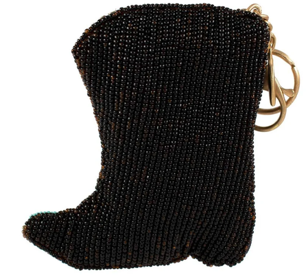 Kickin'Around Coin PurseSoft roze munt zak met kralen met glinsterende gouden kroon rits sluiting gemakkelijk open trekker haak sleutel ring en creditcard fit compact ontwerp