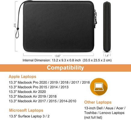 De Polyesteroppervlakte van water Bestand 13“ EVA Laptop Protective Case 1680d
