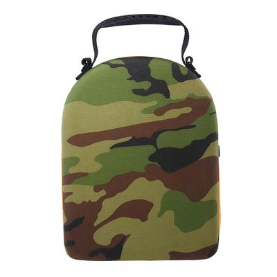 Draagbare EVA-opbergkoffer met harde schaal en camouflagekleur, ideaal voor baseballpetten en reisaccessoires