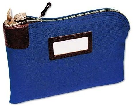 Zware bankzakken met rits gemaakt van duurzaam 70D nylon met geïmprimeerd logo en slotbeveiliging voor veilige contante hantering