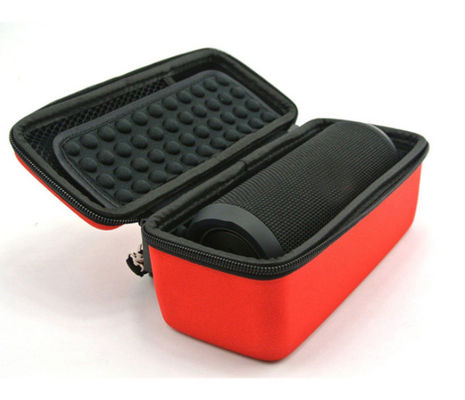 Schockproof Pu Leather EVA Speaker Case Pantone Color Mesh Pocket Eva Hard Case Schockproof Speaker Case/Bag Met Strap BY Pu Leather Material