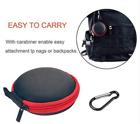 ODM Vijf de Voering van EVA Earphone Storage Case Fabric van de Kleurenritssluiting