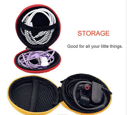 ODM Vijf de Voering van EVA Earphone Storage Case Fabric van de Kleurenritssluiting