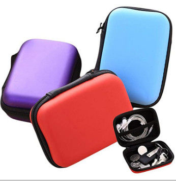 Pu de Oortelefoon Dragende Zak van EVA Hard Cases Knitted Fabric van de Leerritssluiting