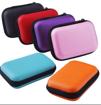 Pu de Oortelefoon Dragende Zak van EVA Hard Cases Knitted Fabric van de Leerritssluiting