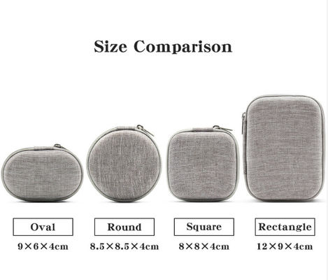 Waterdicht Mini Earphone Pouch Case Velvet-Voering het In reliëf maken Embleem
