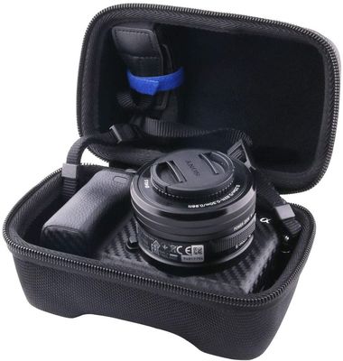 Schokbestendige EVA Camera Lens Storage Case Coral Fleece Lining Debossing Logo