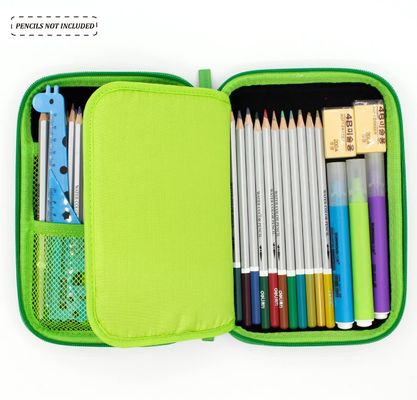 De fluorescente Groene EVA Stylish Pencil Case Big-Voering van de Capaciteitsstof