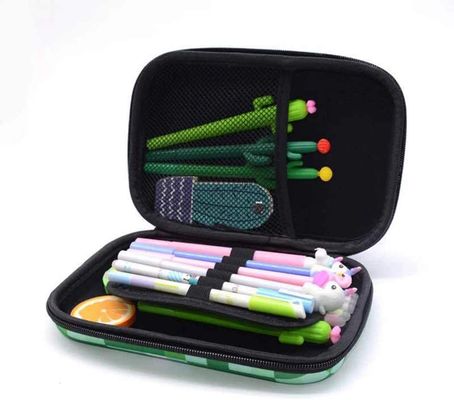 Pu Zak van het het Gevalpotlood van Leerpvc EVA Pencil Case 1800D Polyeste de Harde