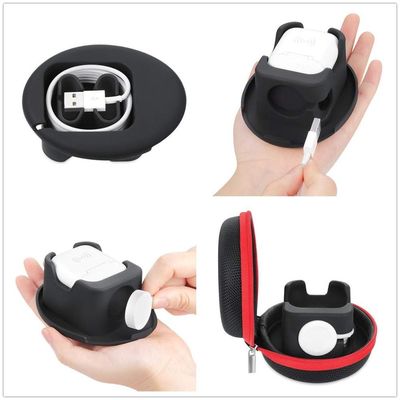 Draagbaar Pu Leer EVA Watch Case Crush Proof voor Apple Airpods