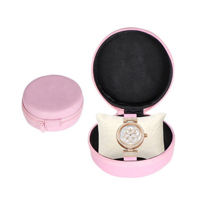 Roze Spandex Pu Harde EVA Luxury Watch Travel Case voor Mannen Vrouwen
