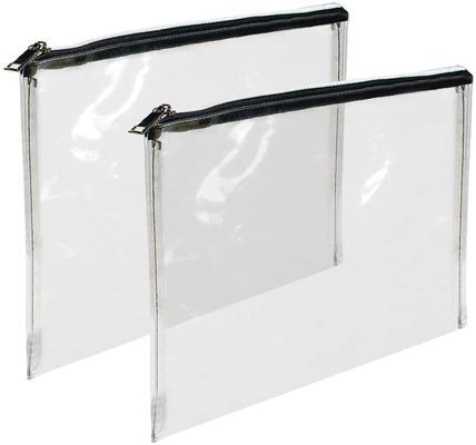 Duurzame transparante PVC rits bankzakjes 12x87 inch Customized logo printing en ontwerp opties