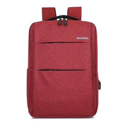 4 kleuren Facultatieve Nylon Waterdichte Laptop Rugzak met USB-Lader