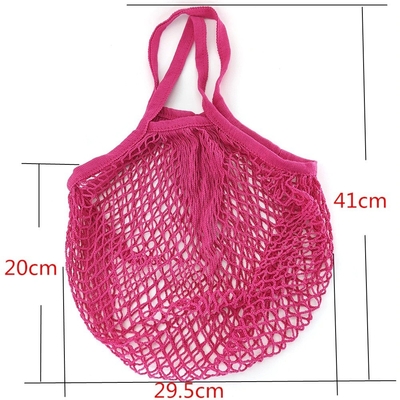 Van de Kruidenierswinkelzakken van de fruitgroente het Opnieuw te gebruiken Wasbare Katoen Mesh String Short Handle