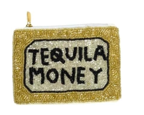 Dames Tequila Geld Volledig Kralen Portemonnee 5.5 * 4.5 * 0.5inch