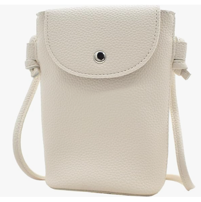 Cellphone Bag PU Leer Kleine schoudertas met verstelbare riem Crossbody telefoontas, Concerttas, zachte PU leer, netjes hechten, knop sluiten, tas voor telefoon, sleutels, kaarten en glans